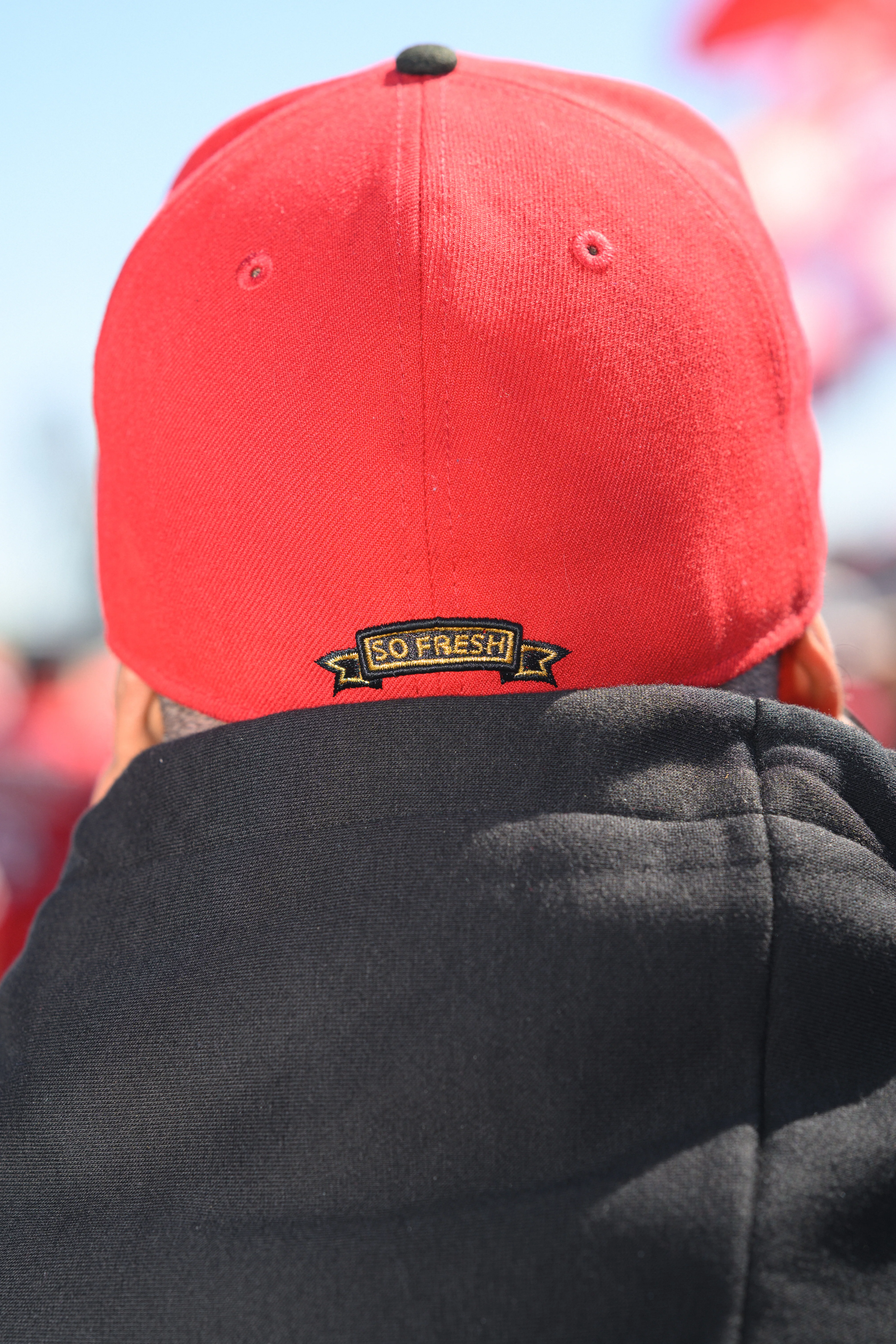 SFC X SICK WID IT RECORDS "40-NINER" NEW ERA FITTED HAT (RED/BLACK) - Image 13