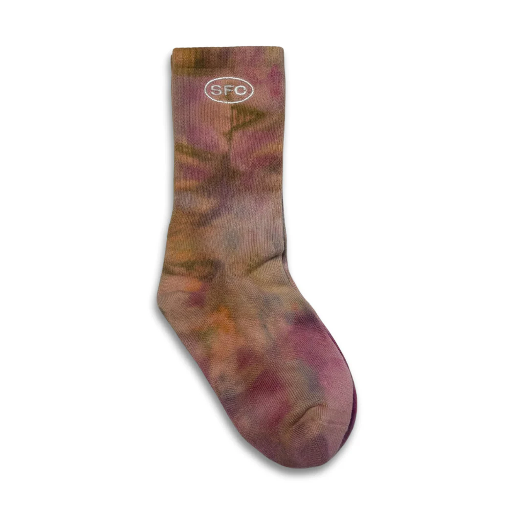 SFC X SPLASH LANDING "LOGO" TIE DYE SOCKS (MULTI)