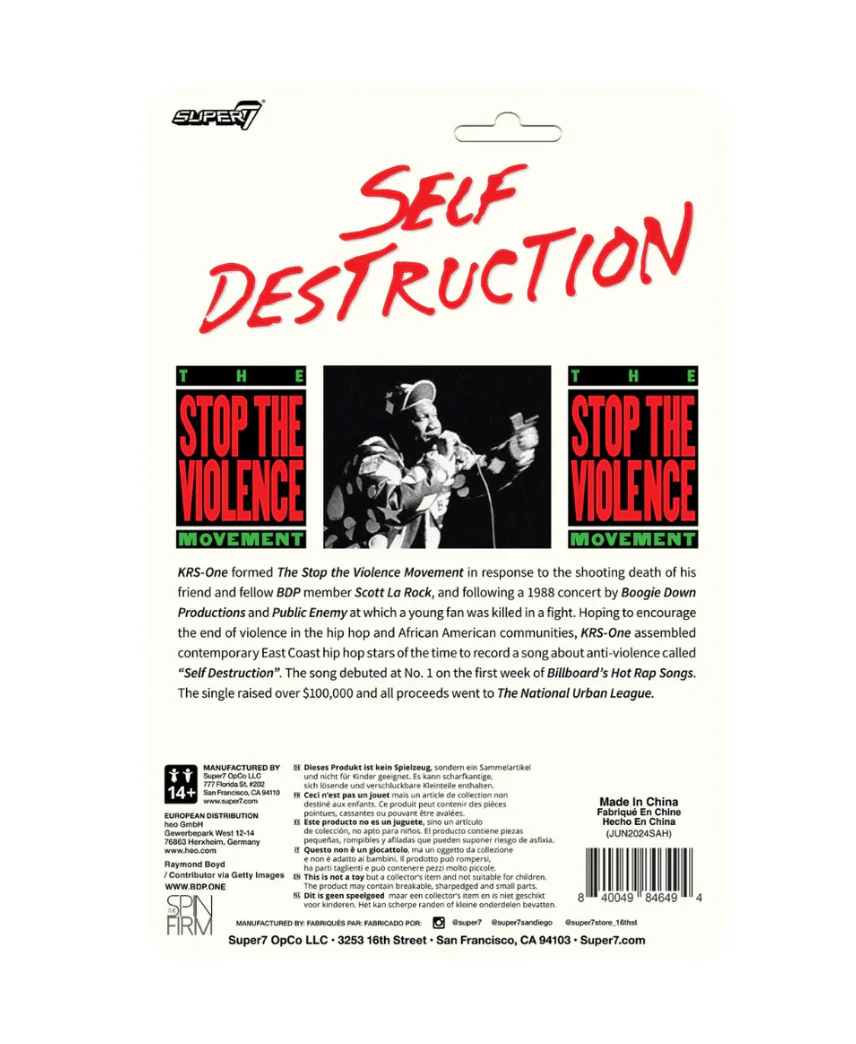 SUPER 7 "SELF DESTRUCTION" KRS ONE REACTION FIGURE - Image 3